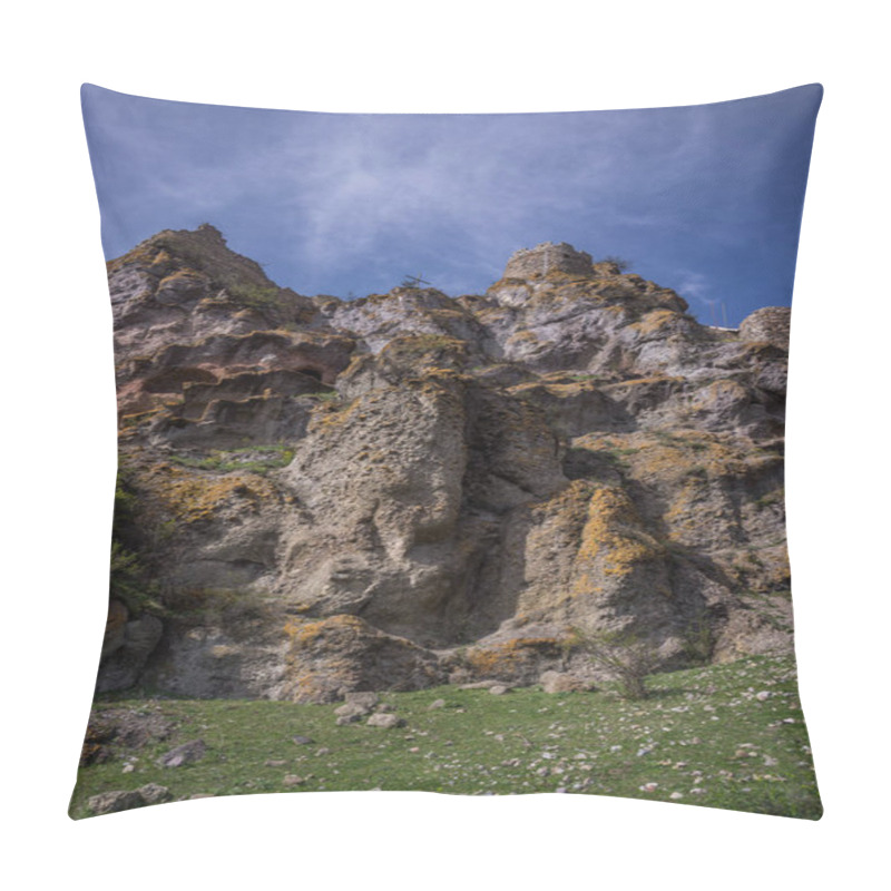 Personality  Astkuri Castle Built On Step Cliff Pillow Covers