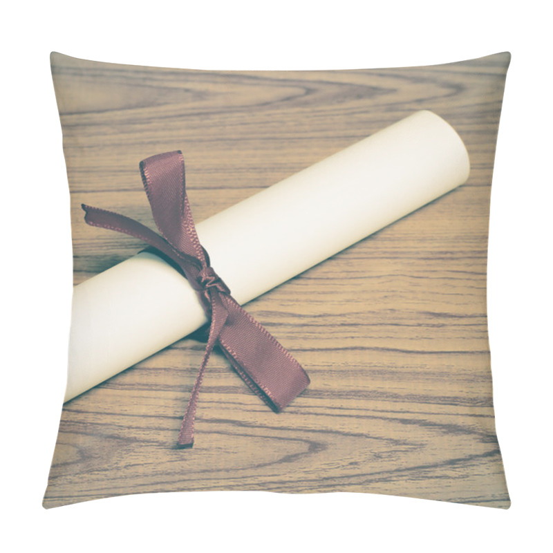 Personality  White Diploma With Ribbon Pillow Covers