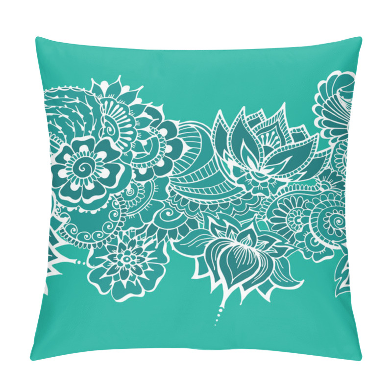 Personality  Mehndy Flowers Pattern Pillow Covers