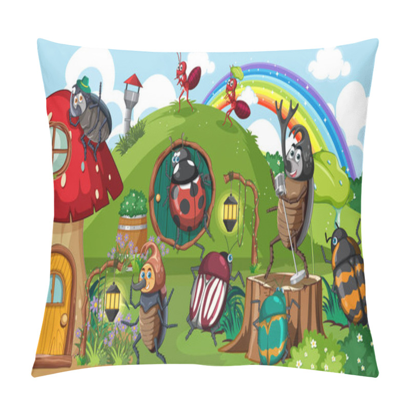 Personality  Insect  At Fantasy Land  Illustration Pillow Covers