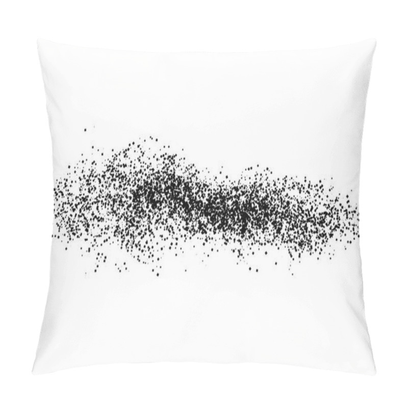 Personality  Black Grainy Texture Isolated On White Background. Pillow Covers