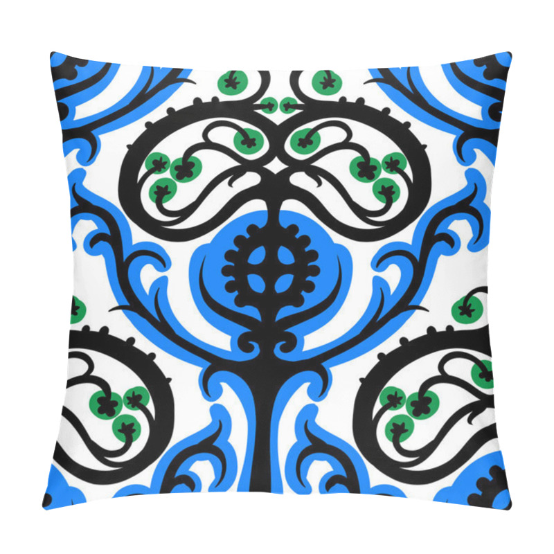 Personality  Suzani, Vector Ethnic Pattern With Kazakh Motifs Pillow Covers