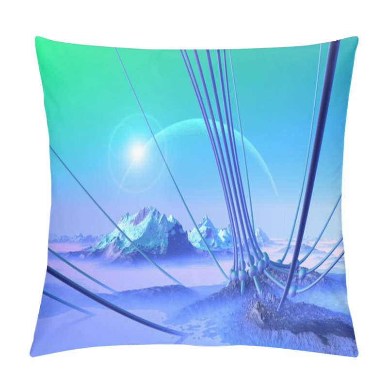 Personality  Alien Planet - 3D Rendered Computer Artwork Pillow Covers