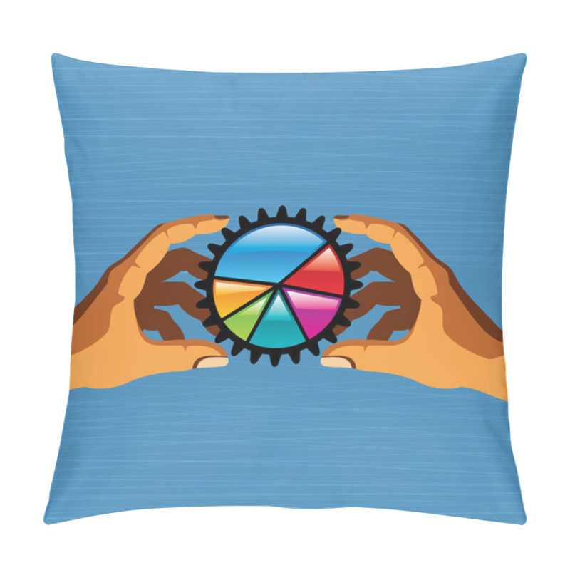 Personality  Hands Holding  Pie Chart Pillow Covers