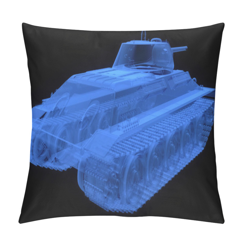 Personality  X-ray Version Of Soviet T34 Tank Pillow Covers