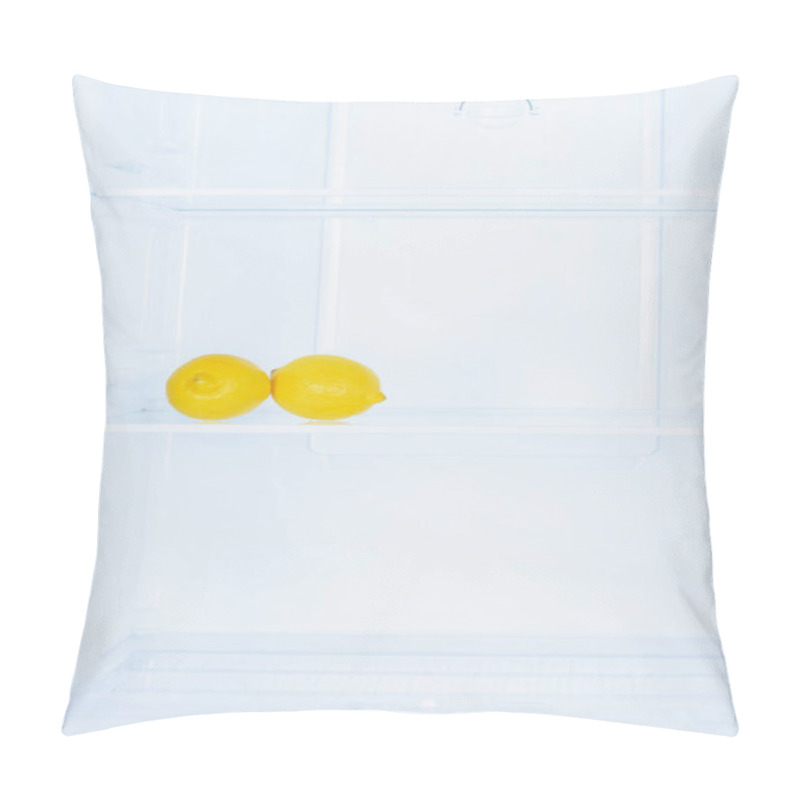 Personality  Two Ripe Lemons On Shelf In Fridge Pillow Covers