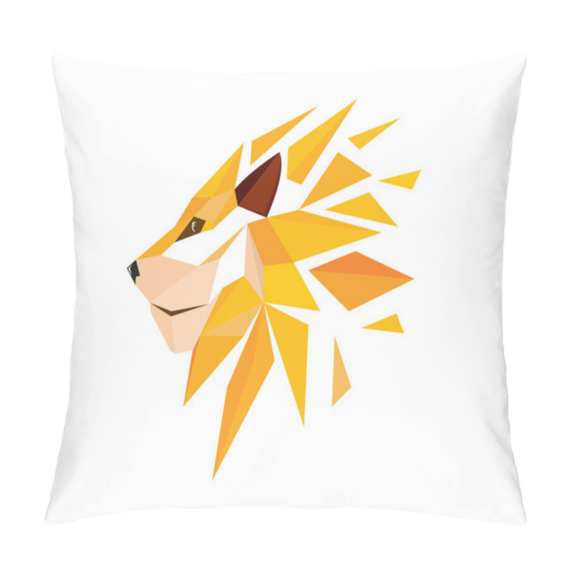 Personality  Modern Lion Head Symbol Illustration Vector Pillow Covers