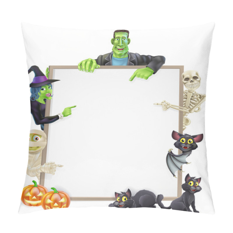 Personality  Halloween Sign Background Pillow Covers