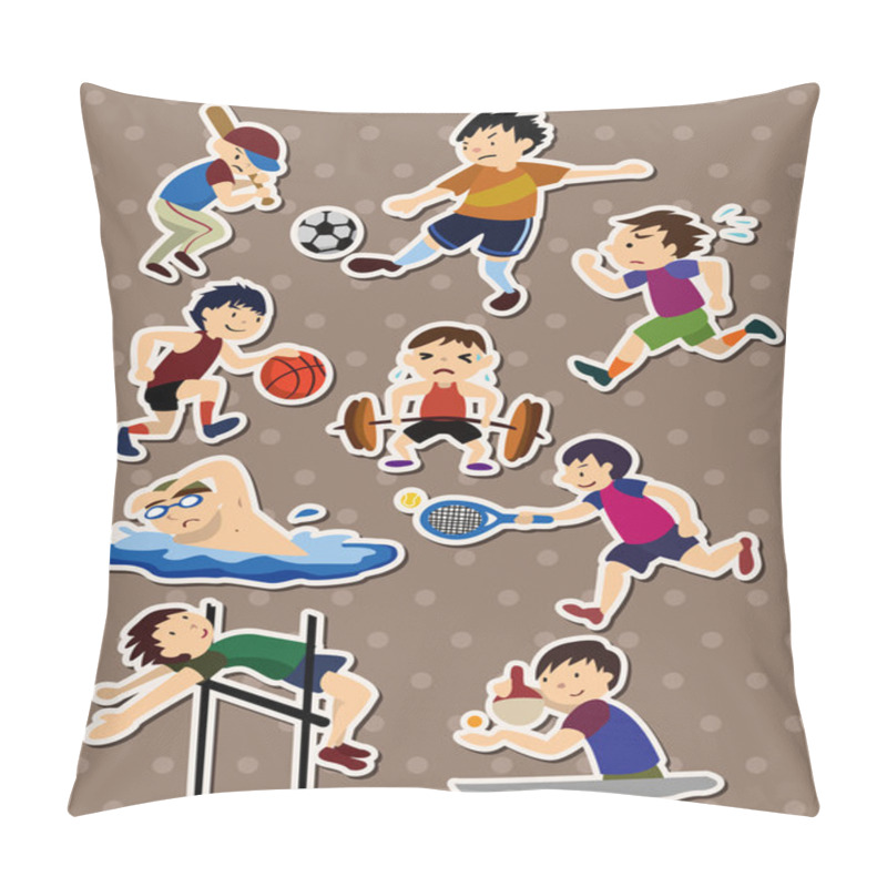 Personality  Sport Stickers Pillow Covers