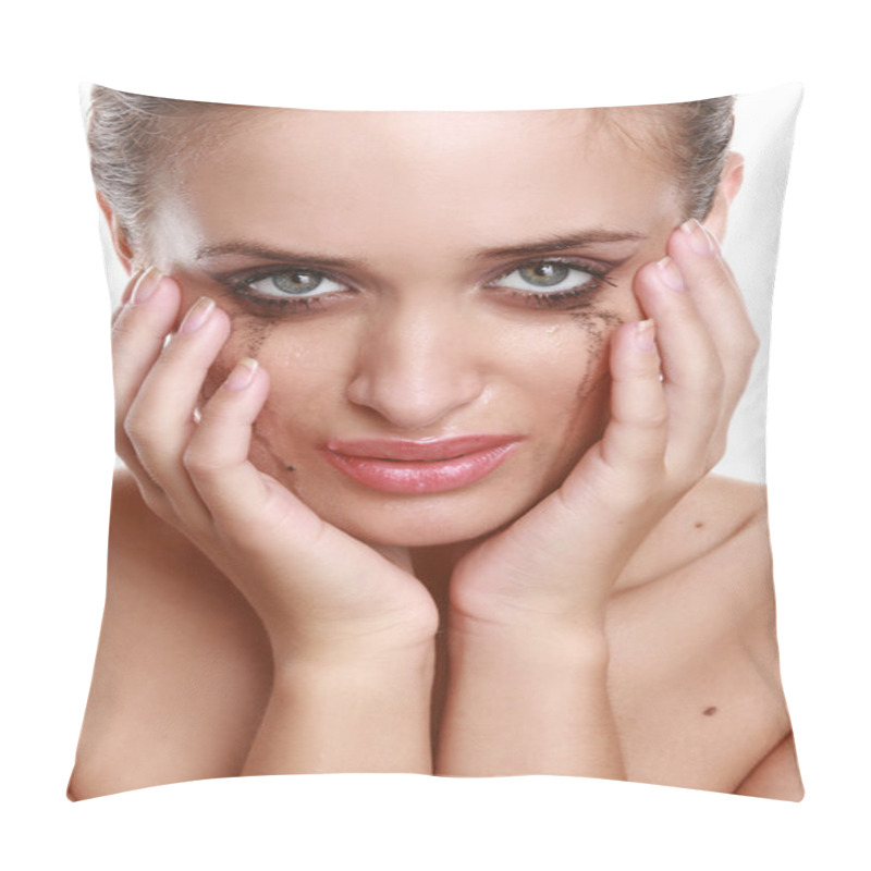 Personality  Portrait Of A Crying Woman Pillow Covers