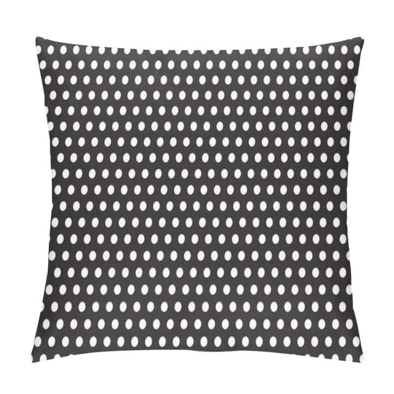 Personality  White Dot Polka Pattern On Black Background . Dot Polka Background . Vector Illustration Pillow Covers