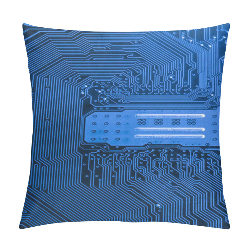 Personality  Close Up Of Electronic Circuits In Technology On   Mainboard Background (Main Board,cpu Motherboard,logic Board,system Board Or Mobo) Pillow Covers