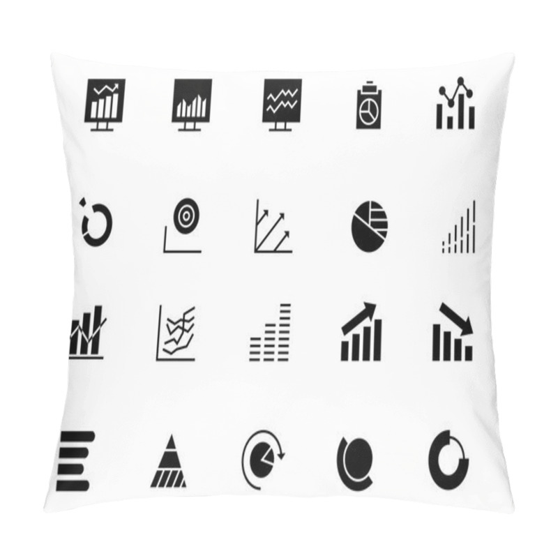 Personality  Data Analytics Vector Icons 3 Pillow Covers