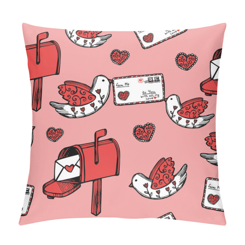 Personality  Valentine Flying Birds Pillow Covers