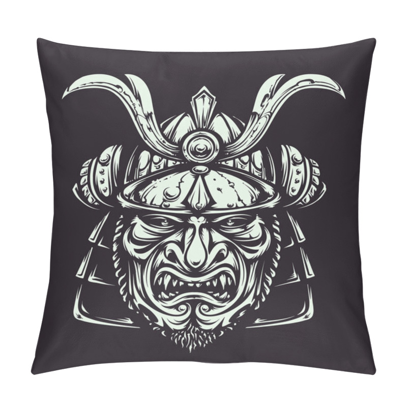 Personality  Vector Samurai Mask Pillow Covers