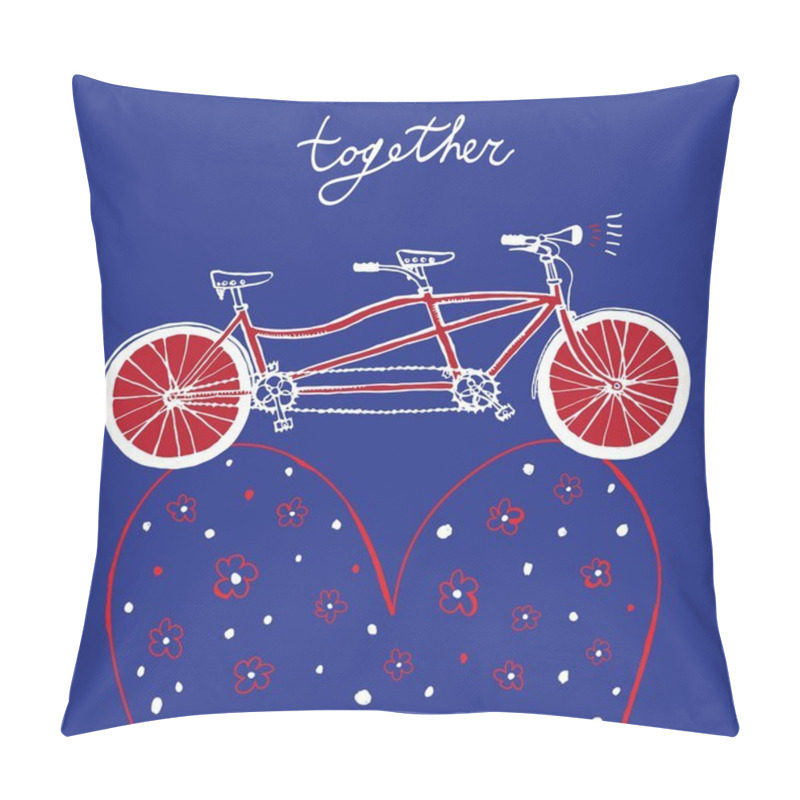 Personality  Tanbem Bike Pillow Covers