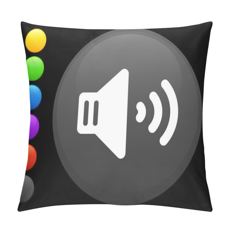 Personality  Volume Icon On Round Internet Button Pillow Covers