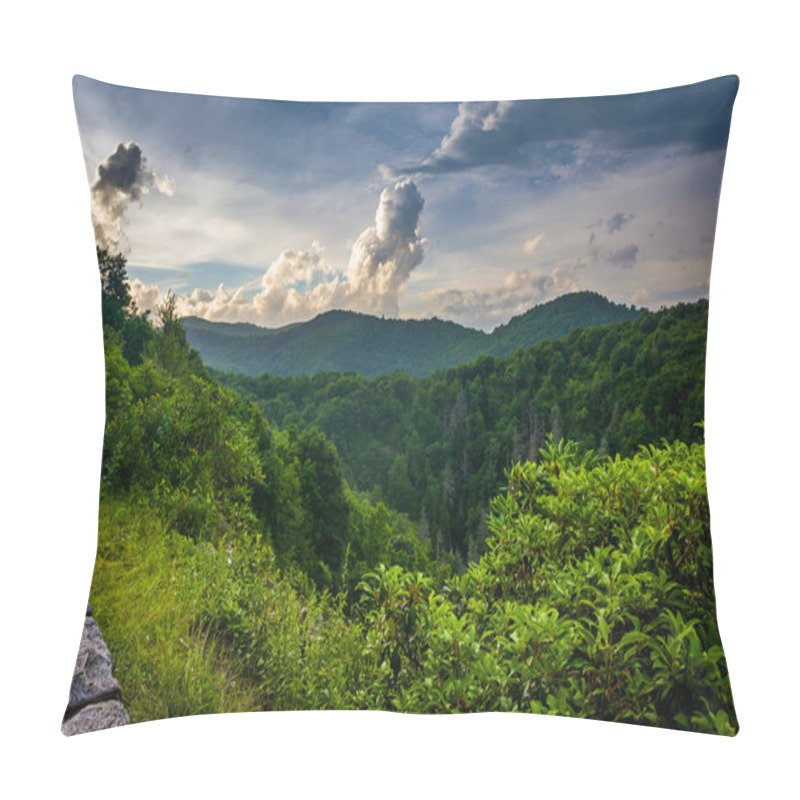 Personality  Evening View From The Blue Ridge Parkway In North Carolina.  Pillow Covers