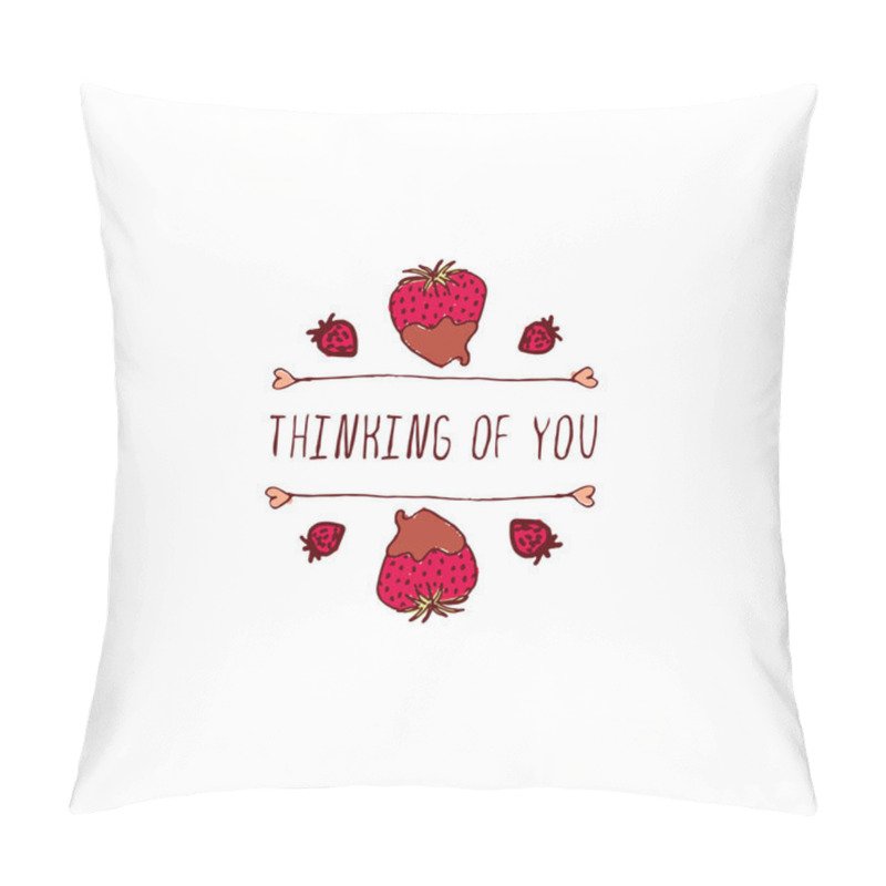 Personality  Vector Handdrawn Badge For Saint Valentines Day Pillow Covers