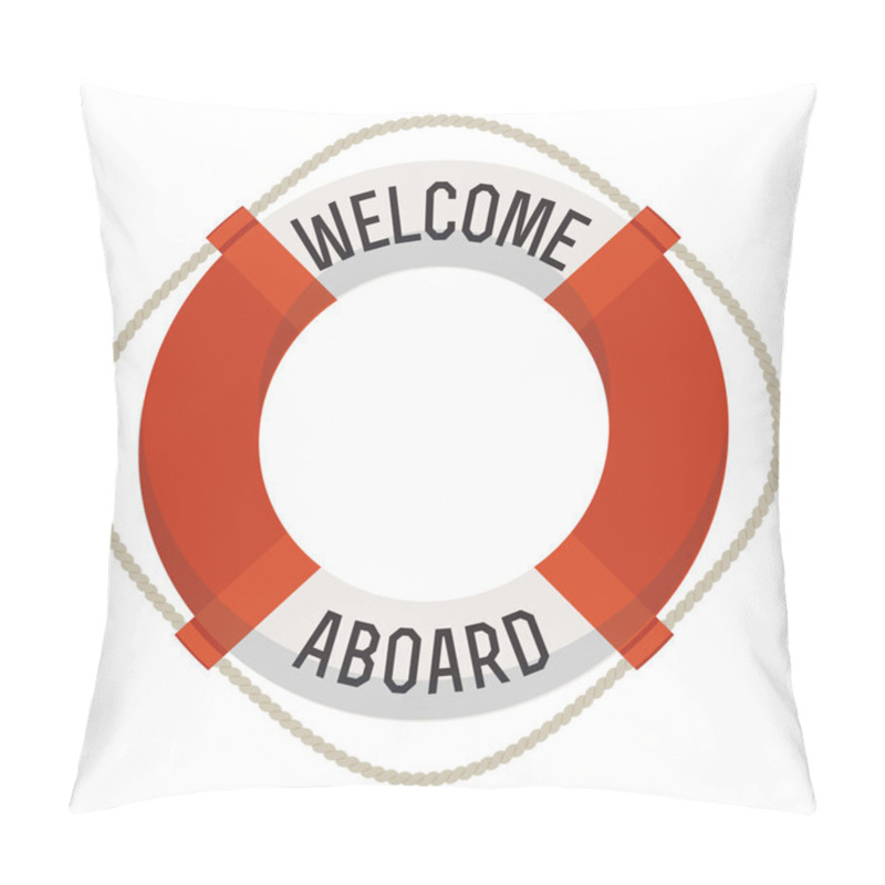 Personality  'Welcome Aboard' Lifebuoy Icon Pillow Covers