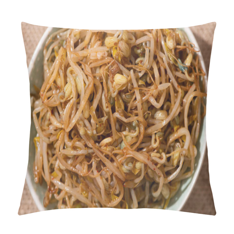 Personality  Top View Of Spicy Mung Beans In Bowl Pillow Covers