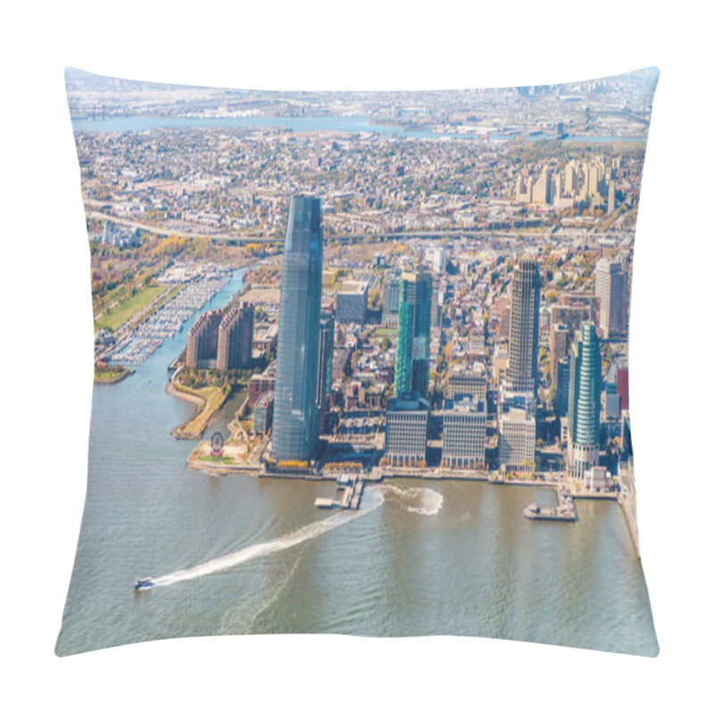 Personality  Jersey City Skyline As Seen From Helicopter, USA Pillow Covers