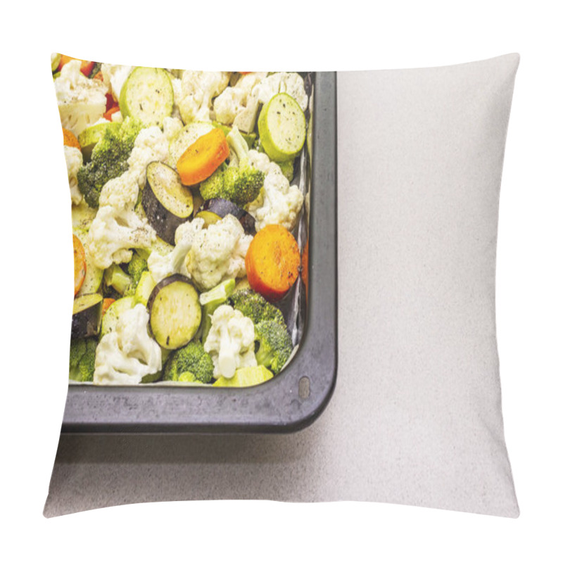 Personality  Fresh Organic Vegetables In Baking Tray Pillow Covers