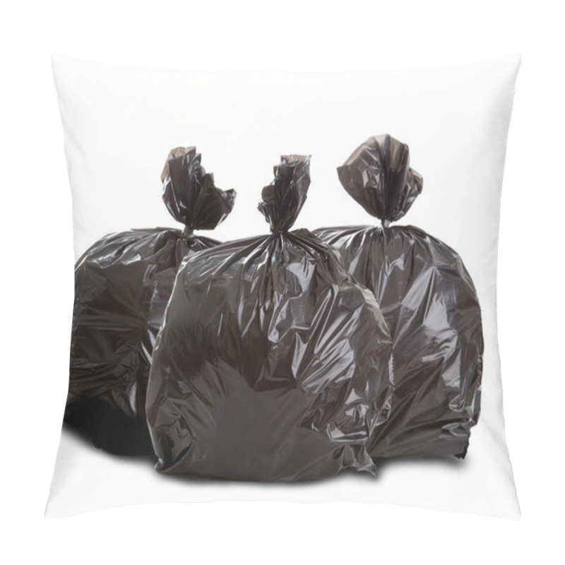 Personality  Three Black Rubbish Bags Pillow Covers