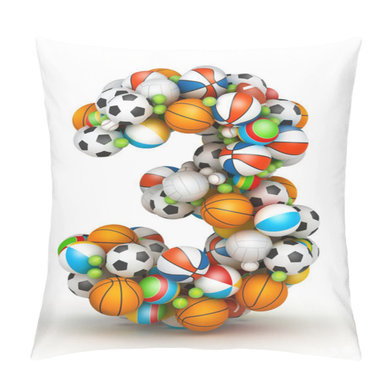 Personality  Number 3, Gaming Balls Alphabet Pillow Covers