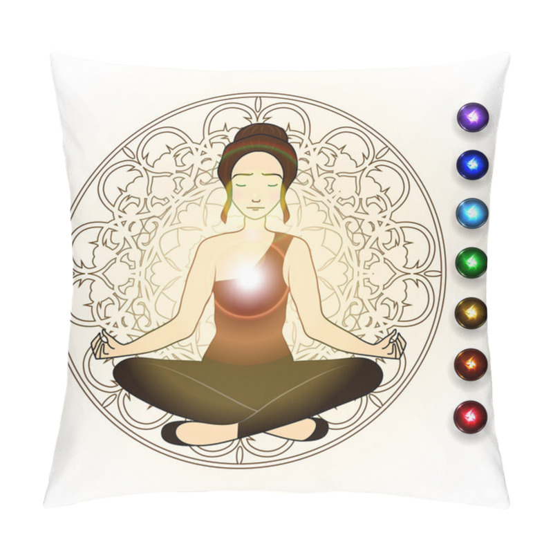 Personality  Aura And Chakra, Meditation. Pillow Covers