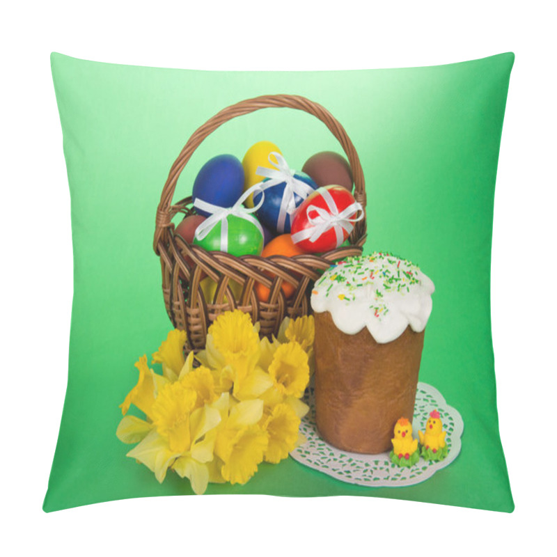 Personality  Easter Cake And Eggs Pillow Covers