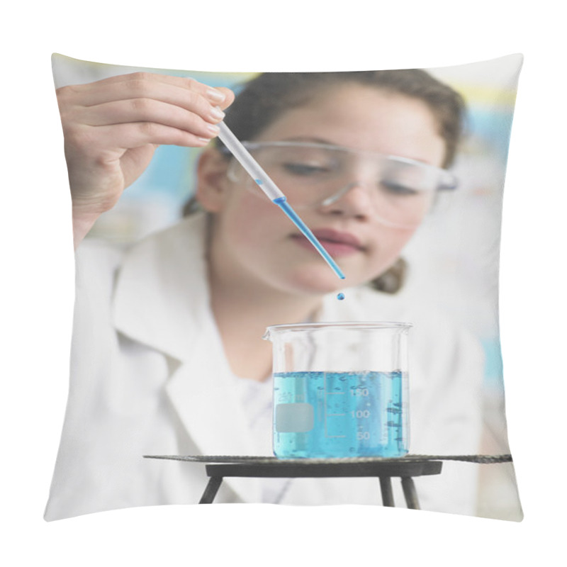 Personality  Teenage Girl With Pipette  Pillow Covers