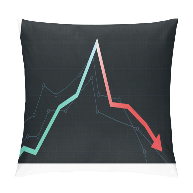 Personality  Overheating Of The Stock Market And Falling Concept. Pillow Covers