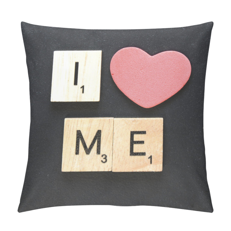 Personality  I Love Me Concept. Pillow Covers