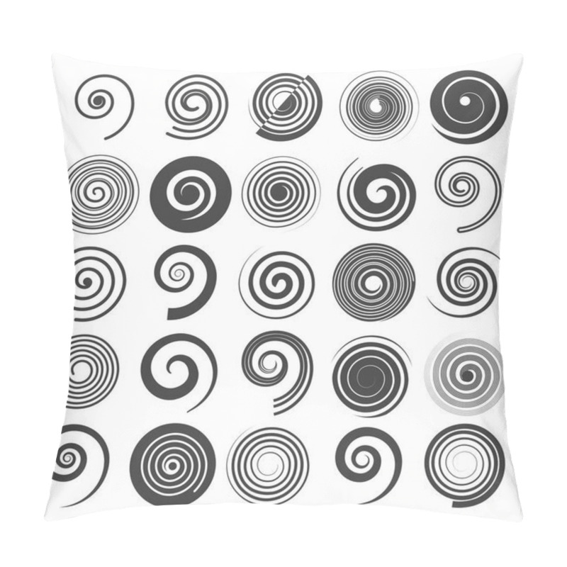 Personality  Spiral Swirls Icons Pillow Covers