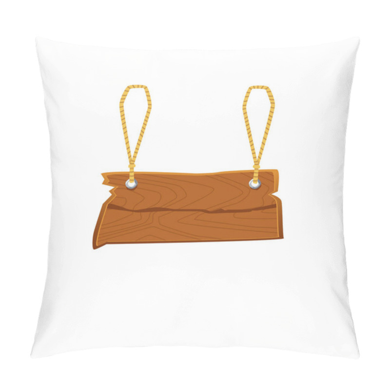 Personality  Flat Blank Wooden Sign Template Hanging By Two Double Rope Loops Pillow Covers