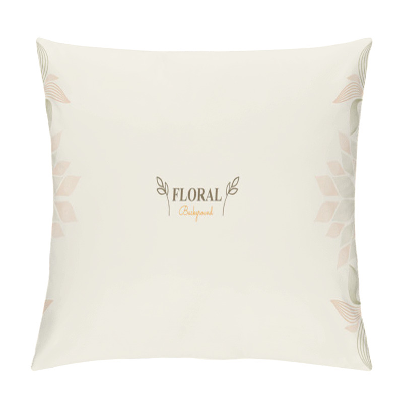 Personality  Abstract Floral Background With Abstract Natural Shape, Leaf And Floral Ornament In Soft Color Design Pillow Covers