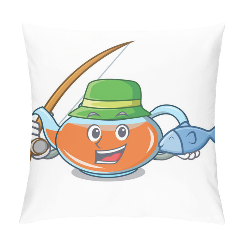 Personality  Fishing Transparent Teapot Character Cartoon Pillow Covers