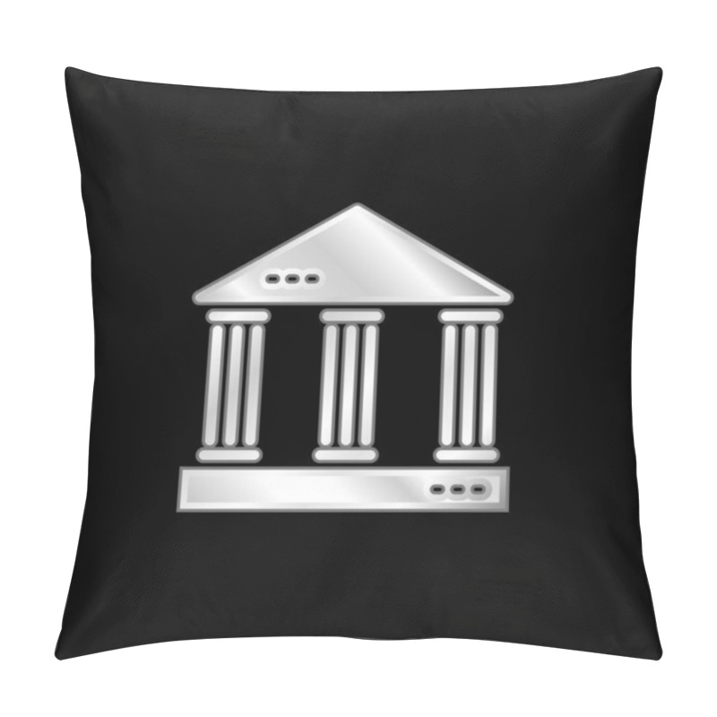 Personality  Bank Silver Plated Metallic Icon Pillow Covers