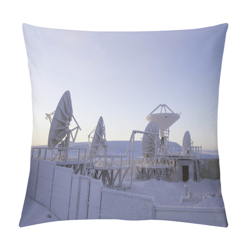 Personality  Cell Site In Arctic Against Sunset Pillow Covers