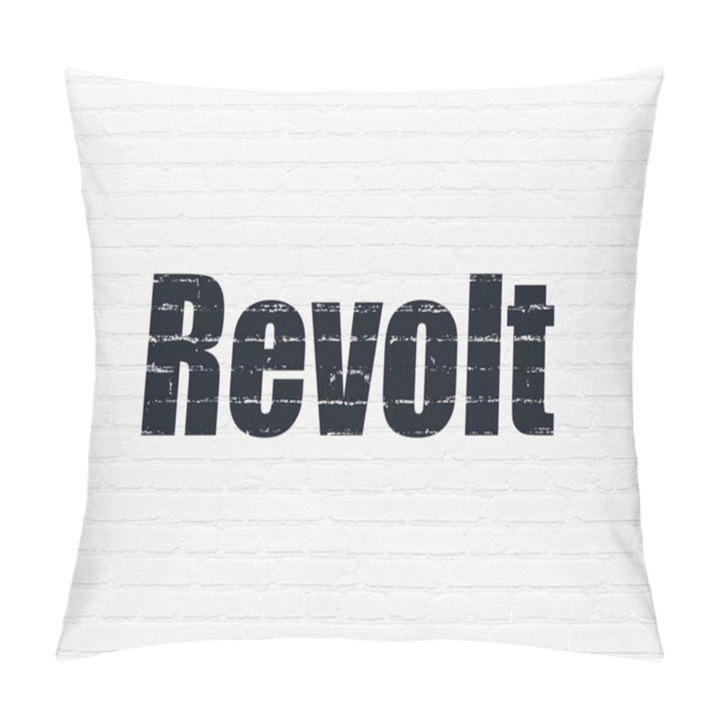 Personality  Political Concept: Revolt On Wall Background Pillow Covers