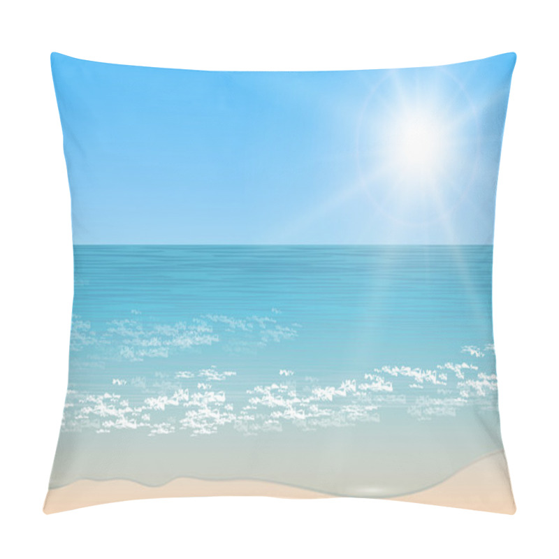 Personality  Vector Tropical Sea. Pillow Covers