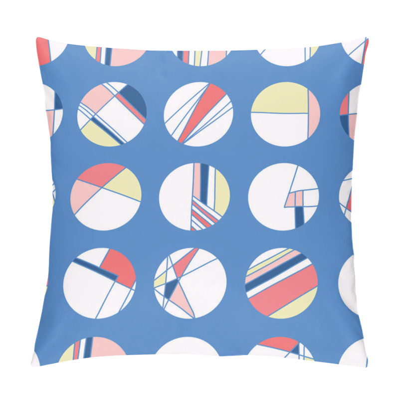 Personality  Maritime Signal Flag Style Polka Dot Circles. Vector Pattern Seamless Background. Hand Drawn Geometric Abstract Dotty Illustration. Trendy Nautical Home Decor, Maritime Fashion Print, Modern Wallpaper Pillow Covers