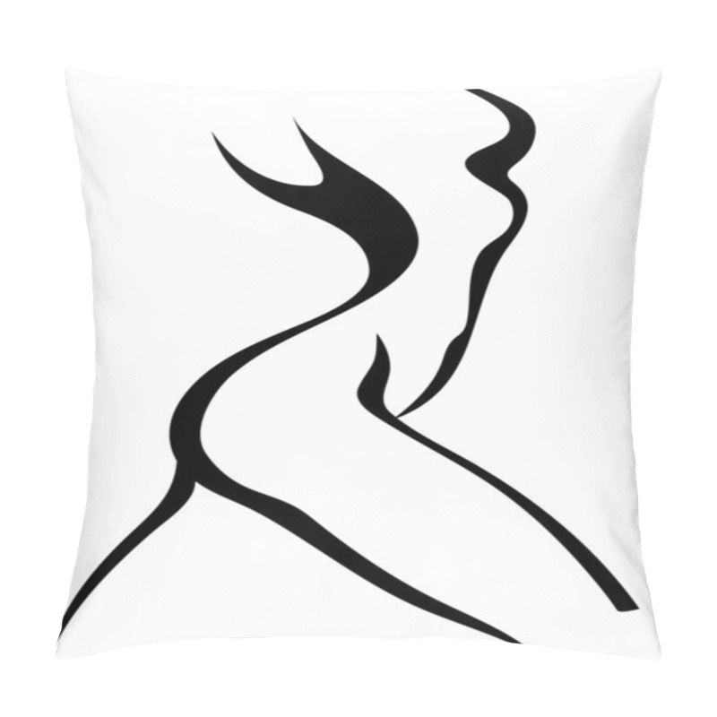 Personality  Sketch Of Woman Torso Pillow Covers