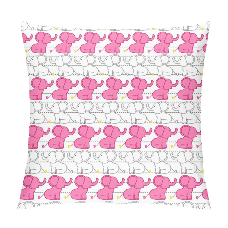 Personality  Elephant Seamless Pattern Pillow Covers