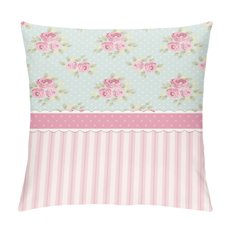 Personality  Cute Shabby Chic Background With Roses Pillow Covers