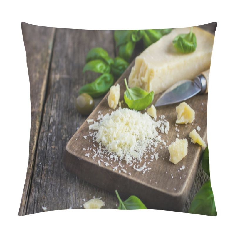 Personality  Parmesan Cheese On Wooden Cutting Board Pillow Covers