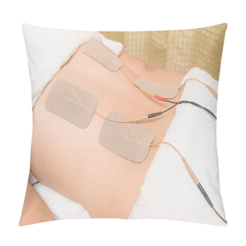 Personality  TENs Therapy, Electrodes Of Tens Device On Back Muscle Pillow Covers