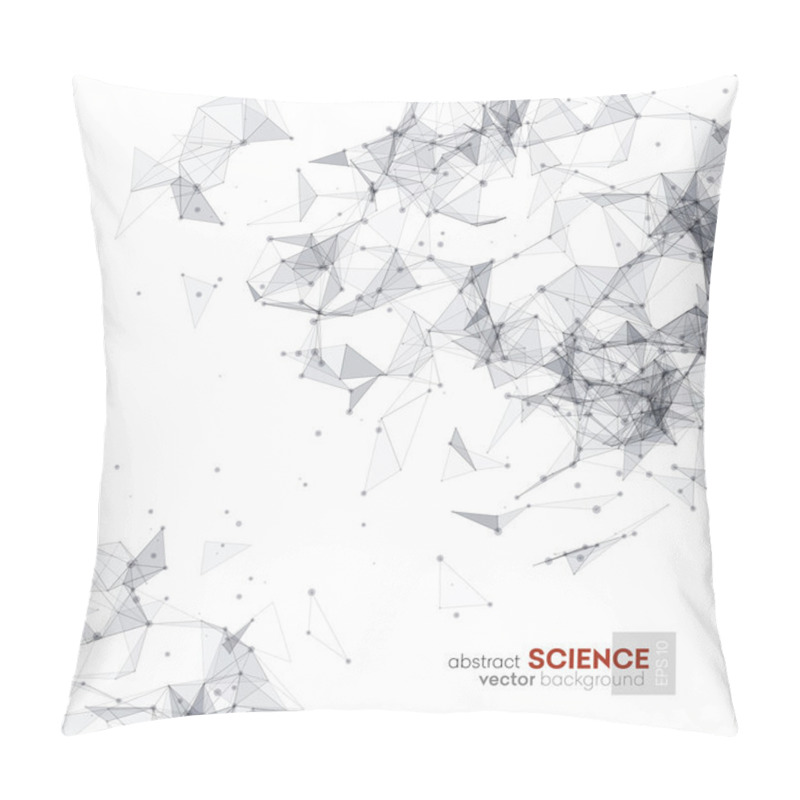 Personality  Wireframe Mesh Polygonal Background. Pillow Covers