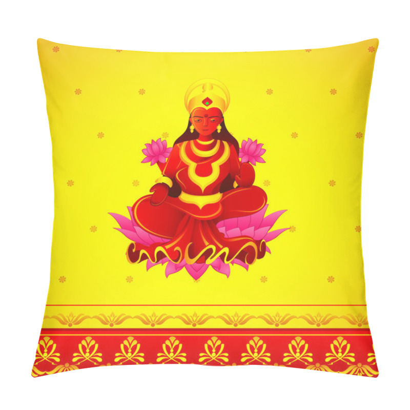 Personality  Godess Lakshmi In Diwali Pillow Covers